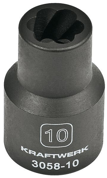 Kraftwerk Ausdreh-Stecknuss 1/2" 10 mm, 3058-10, 7612206081856