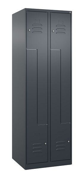 C+P Z-Spind Classic PLUS, 4 Abteile, 1850x600x500mm, 7016/7016, Zylinderschlösser, 080003-204 S10025