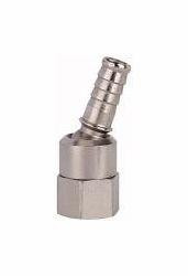 Riegler Schlauchtülle für Kupplungen NW 7,2 - NW 7,8, drehbar, Messing vernickelt, Innengewinde, 107332