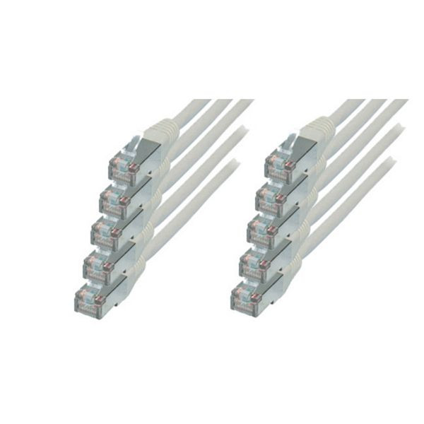 S-Conn Patchkabel, cat 6, S/FTP, PIMF, Halogenfrei, VE: 5 Stück, weiß, 1,0m, 75711-HW-SET5