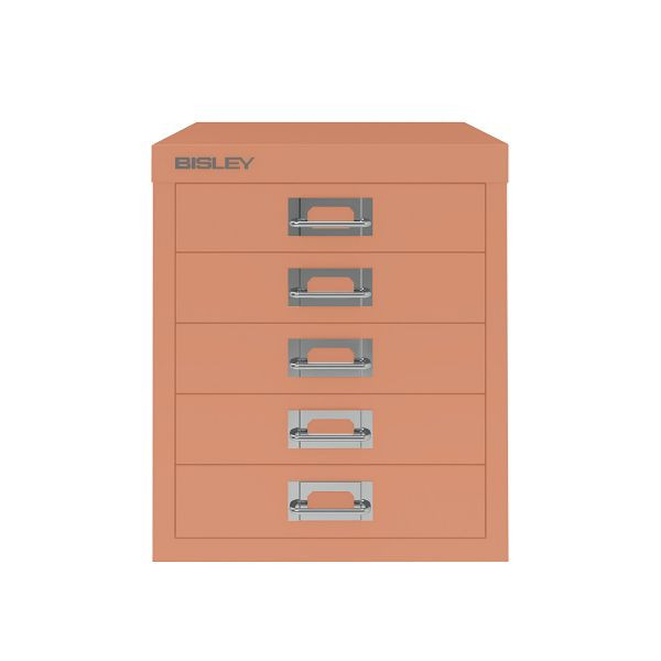 Bisley MultiDrawer™, 5 Schubladen à H 51 mm, DIN A4, 658 coral, L125658