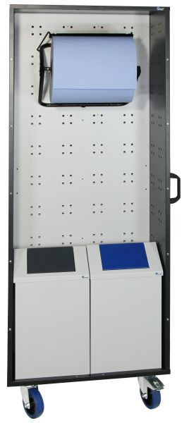 stumpf SmartCenter fahrbarer Lochplatten-Schrank, beidseitig nutzbar, Ausstattung 1, 670-300-0-1-100