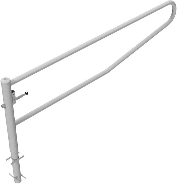 Schake Drehbare Gatterschranke, zum Einbetonieren, feuerverzinkt, Gesamtbreite: 3000 mm, für Vorhangschloss, 413_301V