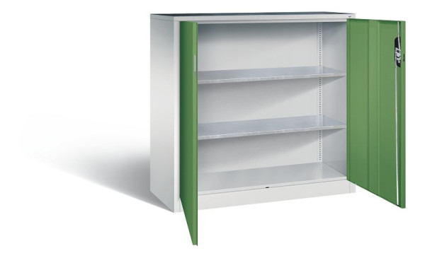 C+P Werkzeugschrank Acurado, H1200xB1200xT500mm, Farbe: Lichtgrau / Resedagrün, Muldengriff, 8531-000 S10149