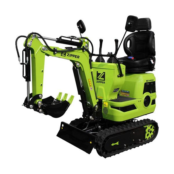 Zipper Minibagger, kompakte Bauweise mit Komfortsitz und 6,8 kW Benzinmotor, ZI-MBG600H