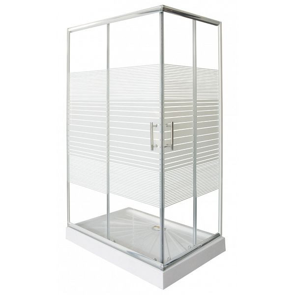 Sanotechnik Eckduschkabine P80, 78,5-79,5x118,5-119,5x185cm, P8012C