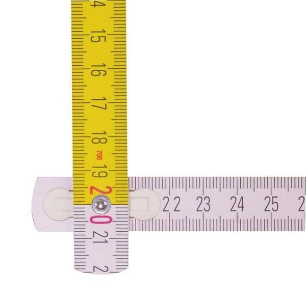 STABILA Holz-Gliedermaßstab Type 717, 2 m, weiß/gelbe metrische Schnellableser-Skala, VE: 10 Stück, 1328