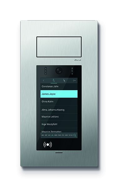 TCS Türkontrollsystem Carus IP-Video-Außenstation Serie ARGOS 4 mit LC-Display, für bis zu 1.000 Wohneinheiten, UP silber, CAE3004-IP-0150