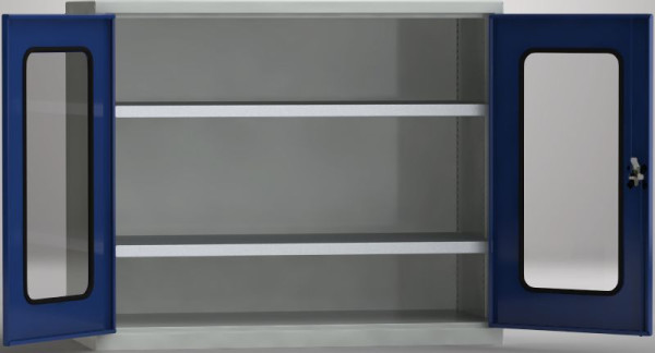 KLW Universalschrank, 1000x1200x605mm, 2 Fachböden (80 kg Last) verzinkt, alle 20mm verstellbar, 7FN-QA1000TD-0204XRB