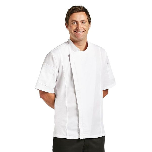 Chef Works Springfield Herrenkochjacke kurze Ärmel weiß XL, B471-XL