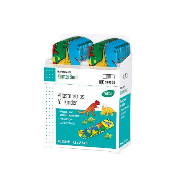 WERO Werosmart KunterBunt Pflasterspender-Einsätze 7,2 x 2,5 cm, VE: 40 Stück, 180225
