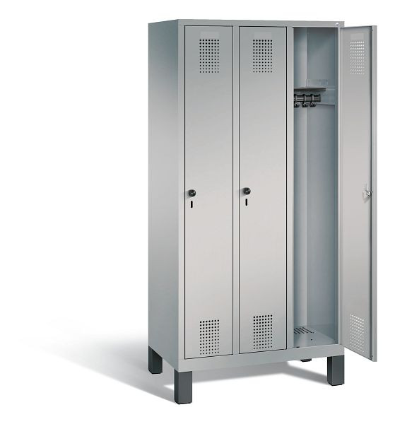 C+P Garderobenschrank Evolo, H1850xB900xT500mm, Farbe: Weißaluminium, 48010-30 S10033