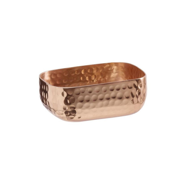 APS Schale CRAFT, Alumnium, 12 x 9,5 cm, Höhe 5 cm, gehämmerte Oberfläche, Kupfer-Look, 40697