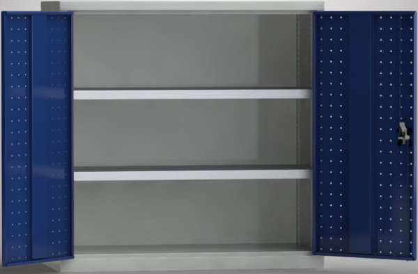 KLW Universalschrank 1000x1000x490mm mit abschließbaren Flügeltüren, 2 verzinkte Fachböden (80 kg, verstellbar alle 20mm), 7FN-NH1000YD-0204XRB