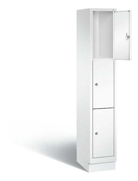 C+P Schließfachschrank Evolo, H1800xB320xT500mm, Farbe: Verkehrsweiß, 48020-103 S10118