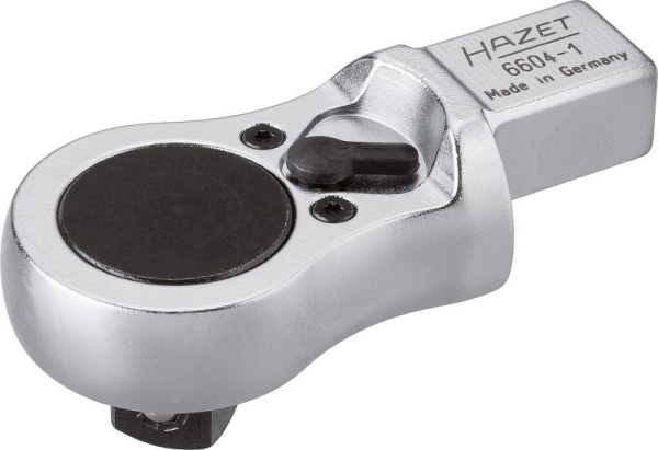 Hazet Einsteck-Umschaltknarre, Einsteck-Vierkant 14 x 18 mm, Vierkant massiv 12,5 mm, Länge: 81 mm, Anzahl der Zähne: 40, 6604-1