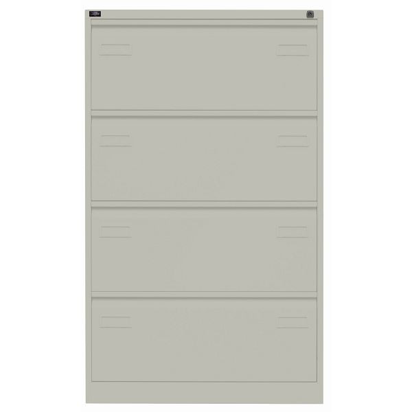 Bisley LIGHT Hängeregistraturschrank LIGHT, doppelbahnig, 4 HR-Schubladen, 673 gänsegrau, CDF4673