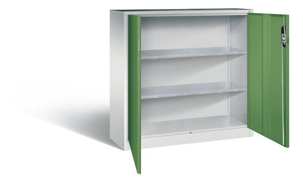 C+P Werkzeugschrank Acurado, H1200xB1200xT400mm, Farbe: Lichtgrau / Resedagrün, Muldengriff, 8530-000 S10118