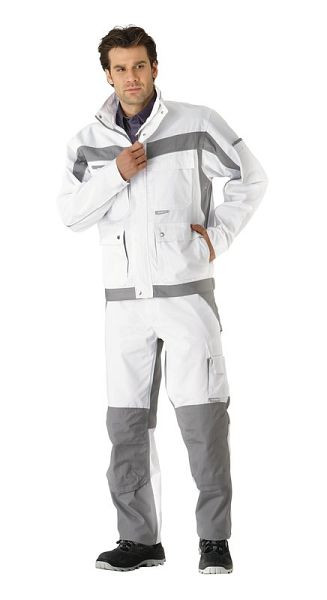 Planam Plaline Bundjacke, reinweiß/zink, Größe 64, 2503064