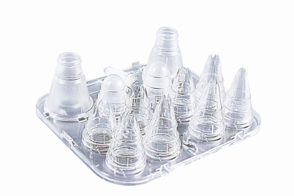 Schneider Tüllen Kassetten-Set aus Polykarbonat, transparent, Ø 4,5,7,9 (6 Zähne) Ø 7, 9, 11, 13 (8 Zähne), 196610