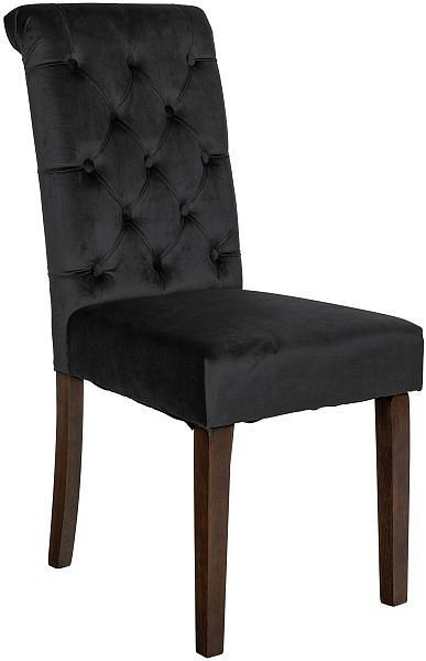 CLP Esszimmerstuhl Lisburn Samt, schwarz, 314452, 4251756420512