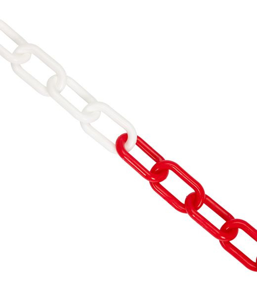 Ri-Traffic Kunststoff-Sperrkette rot/weiß, 8 mm, VE: 25 Meter, 10-0000-8-RW