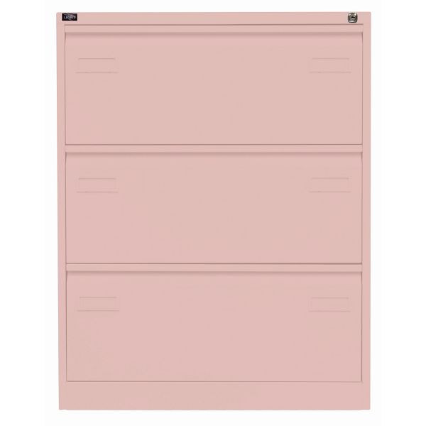 Bisley LIGHT Hängeregistraturschrank LIGHT, doppelbahnig, 3 HR-Schubladen, 620 pastellpink, CDF3620