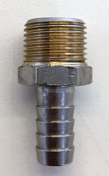 ELMAG Schlauchtülle AG 3/8', S 10 mm für Pistolengriff P/5, Messing vernickelt, 9201344