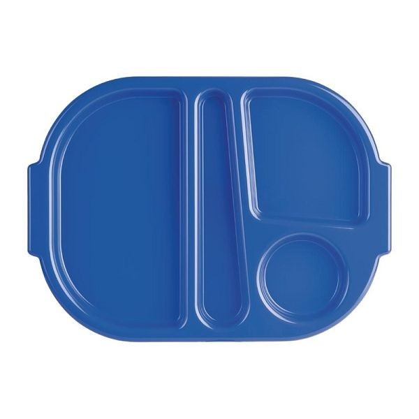 Olympia Kristallon Kleines Menütablett aus Polycarbonat blau 32,2cm, VE: 10 Stück, DL129