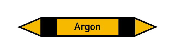 Schilder Klar Rohrleitungskennzeichen Argon, 100x15 mm Folie selbstklebend, 101566/60