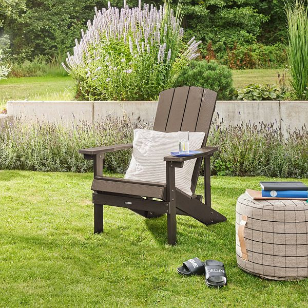 HOME DELUXE Gartenstuhl FAREA - Schwarz- Braun, 74762