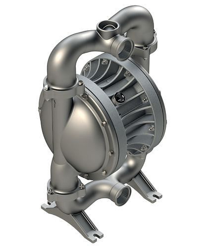 DENIOS Druckluft-Doppelmembranpumpe, ATEX, 2'', aus Edelstahl / NBR, 287113