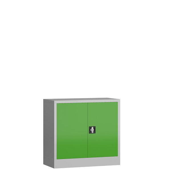 Lüllmann ClassiX Flügeltürenschrank, 750 x 800 x 380 mm, lichtgrau/gelbgrün, X-530305