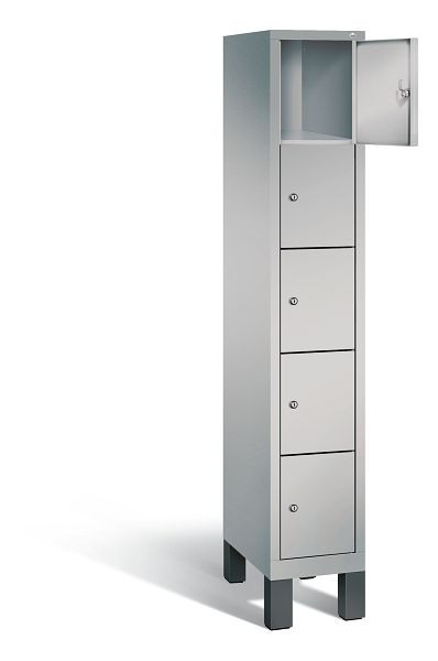 C+P Schließfachschrank Evolo, H1850xB320xT500mm, Farbe: Weißaluminium, 48010-105 S10015