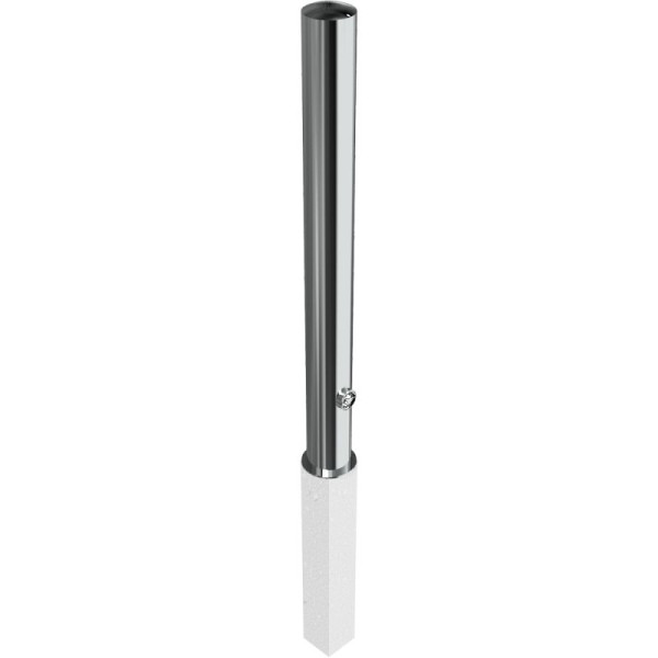 Stein HGS Absperrpfosten -Bollard-, herausnehmbar, mit Dreikantverschluss, DIN 3223 / inkl. Bodenhülse, keine Ösen, 4089f