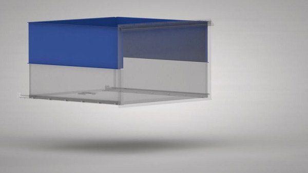 KLW Schubladen-Aufstock-Rahmen (nachrüstbar), empfohlen für Schubladen mit Fronthöhen: 125 mm Aufstockhöhe: 25 mm, SDB, SDB-SAR-025N