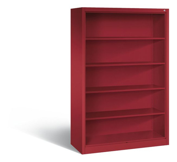 C+P Stahlregal mit Rückwand Acurado, H1950xB1200xT500mm, Farbe: Rubinrot, 5 OH, 9380-000 S10031