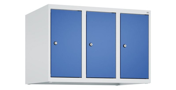 C+P Schrankaufsatz Classic PLUS, Aufsatzschrank, 7035, Zylinderschlösser, 500x750x500mm, Enzianblau, 080090-39 S10018