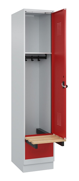 C+P Spind Evolo PLUS, 1 Abteile, 1950x400x815mm, 7035/3000, Drehriegel, 049040-12 S10003