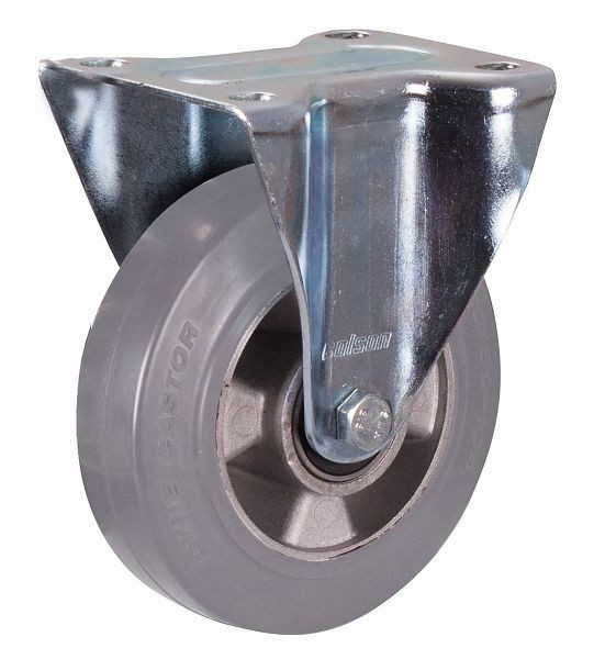VARIOfit Bockrolle Elastikvollgummi, 160 x 50 mm, grau, bpg-160.012