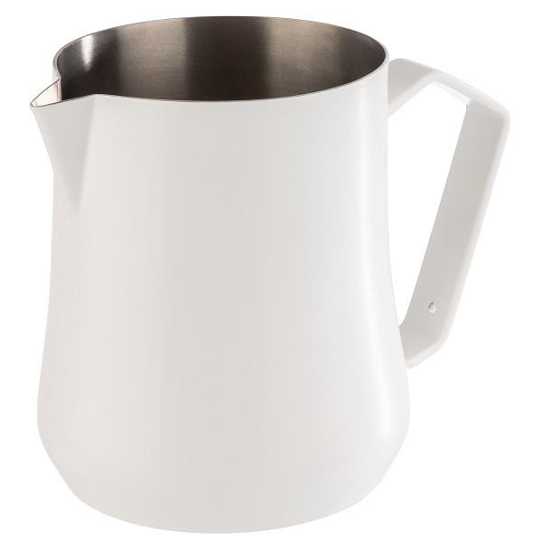 APS Milch- / Universalkanne, Ø 8 x 10 cm, 18/10 Edelstahl, weiß, pulverbeschichtet, innen matt poliert, 0,35 Liter, 10360