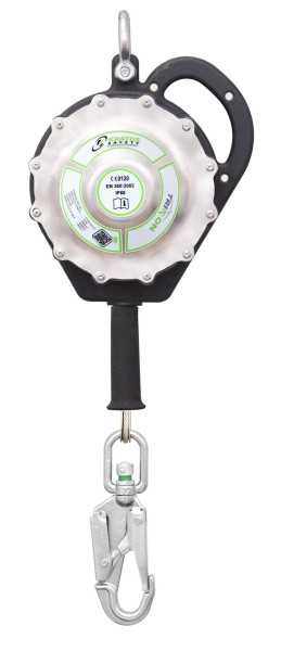 Kratos TRITON, dicht Höhensicherungsgerät mit automatischem Rückzug, Edelstahldrahtseil 10 m, FA2041010