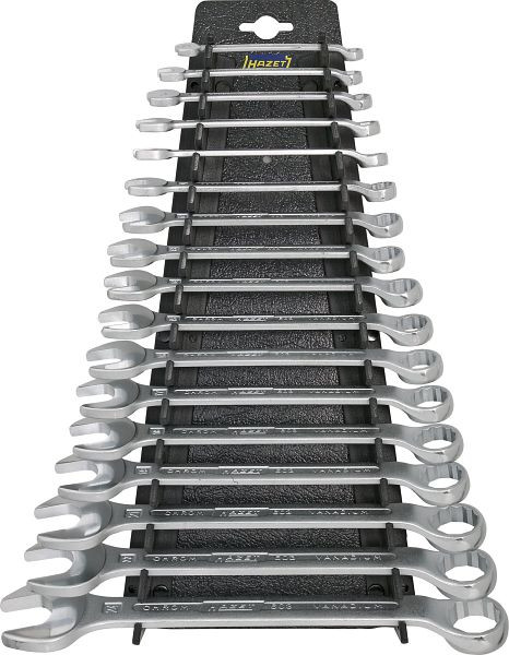 Hazet Ring-Maulschlüssel Satz, Außen-Doppel-Sechskant Profil, 6 - 24, Anzahl Werkzeuge: 17, 603/17H