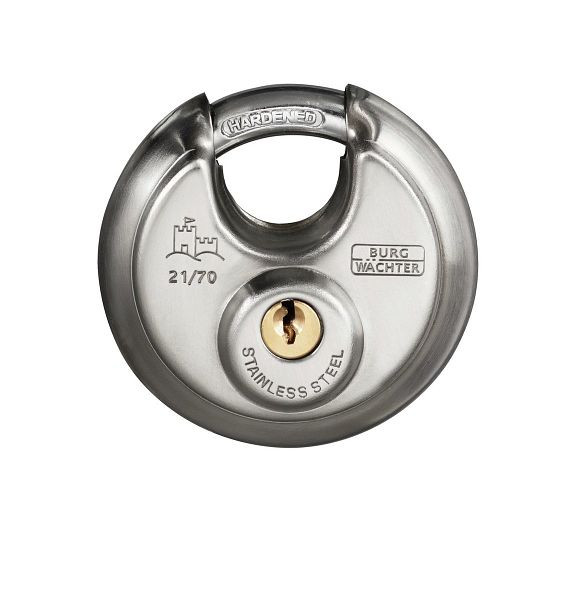 BURG-WÄCHTER Zylinder-Vorhangschloss 21 70, 2 x Schlüssel, HxBxT (außen): 70 x 70,8 x 26,6mm, VE: 5 Stück, 37760