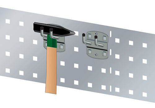 DENIOS Werkzeughalter, Länge 35 mm, Ausführung: senkrecht, doppelt, 5 Stück, 286487