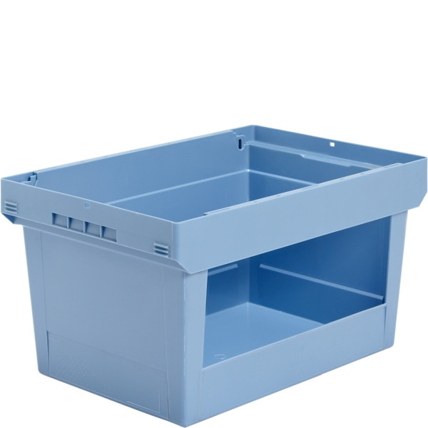 BITO Mehrwegbehälter MB ohne Zubehör/Gefahrgut /MB 64426 600x400x423 taubenblau, Entnahmeöffnung längsseitig, C0401-0024