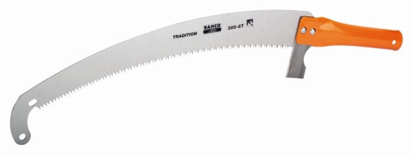 Bahco Astsäge für Teleskopstiele mit 6 ZpZ, Stahlrohr-Griff, verlängertem Haken und gehärteten Zahnspitzen, 360 mm, 385-6T