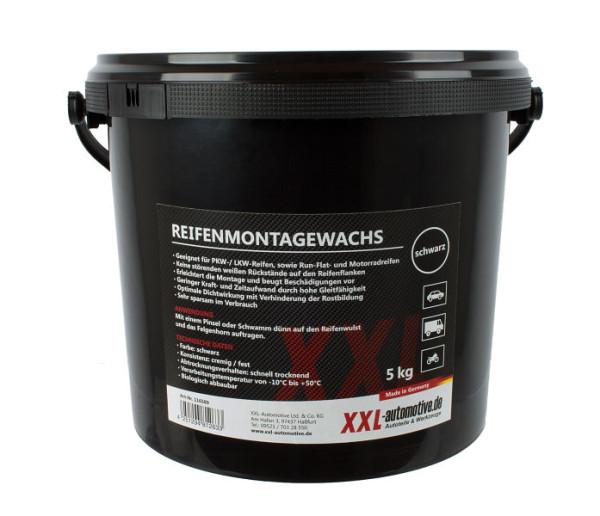 Stahlmaxx Reifenmontagepaste 5kg schwarz, XXL-116589