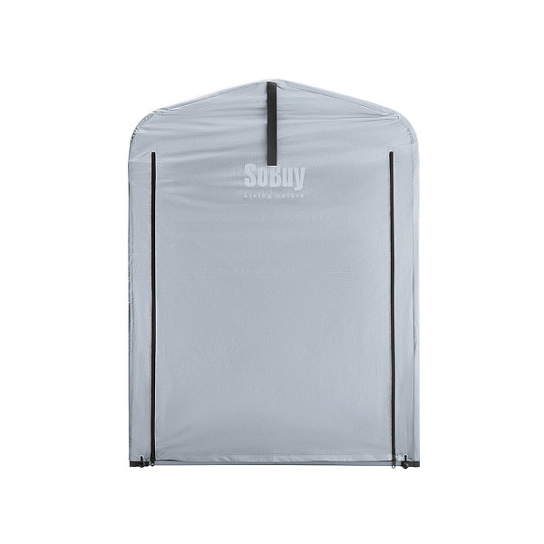 SoBuy Fahrradgarage wetterfest Geräteschuppen Fahrradgarage für 1-2 Fahrräder Carport Zelt mit UV-Schutz Fahrradschuppen, 120x163x176cm, KLS11-K