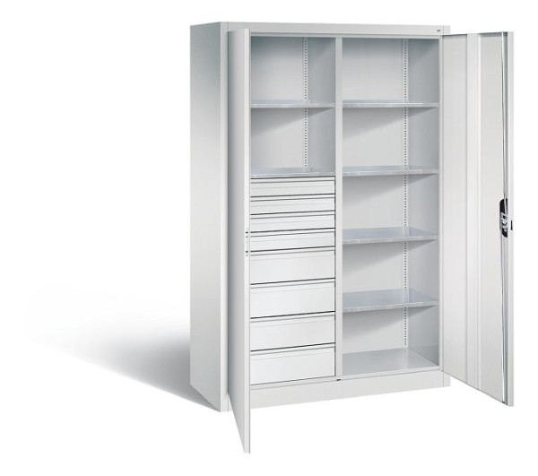 C+P Werkzeugschrank Acurado, H1950xB1200xT500mm, Farbe: Lichtgrau, Muldengriff, 8931-305 S10154